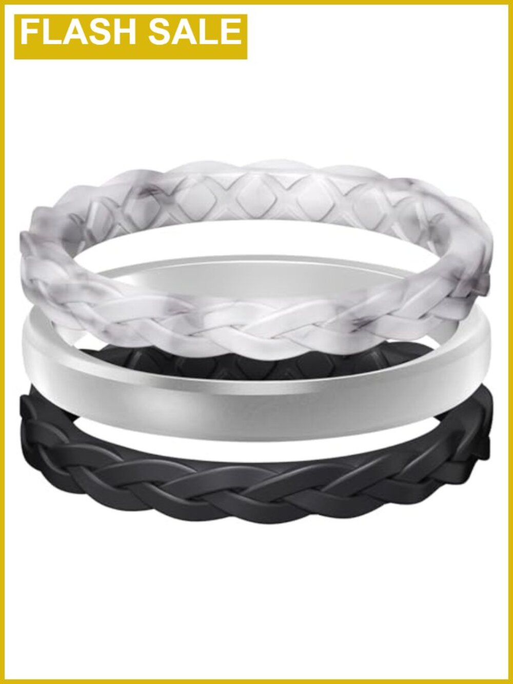 Women's Silicone Wedding Rings Multipack Stackable Bands